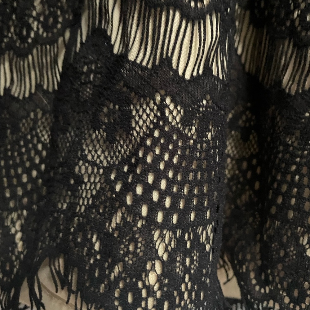 Evan-Picone black with lace bottom short cocktail dress size 14 - Picture 3 of 8